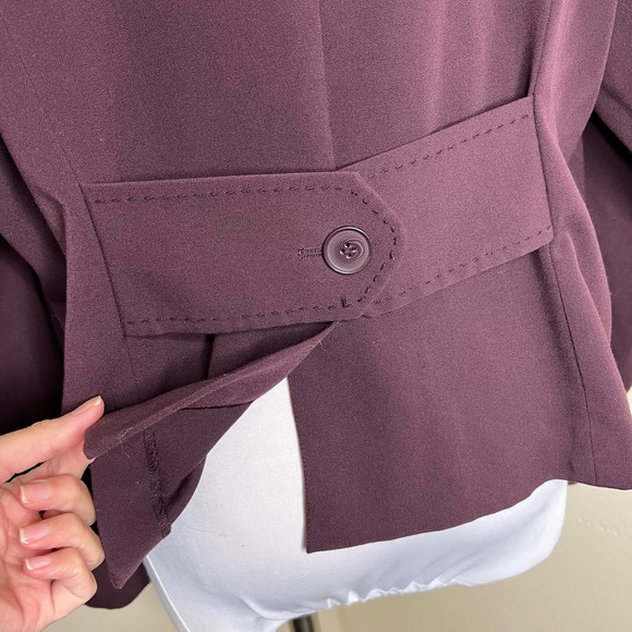 Lane Bryant Blazer 22 Burgundy 3 Button Classic Office Career Business Casual - Picture 4 of 7